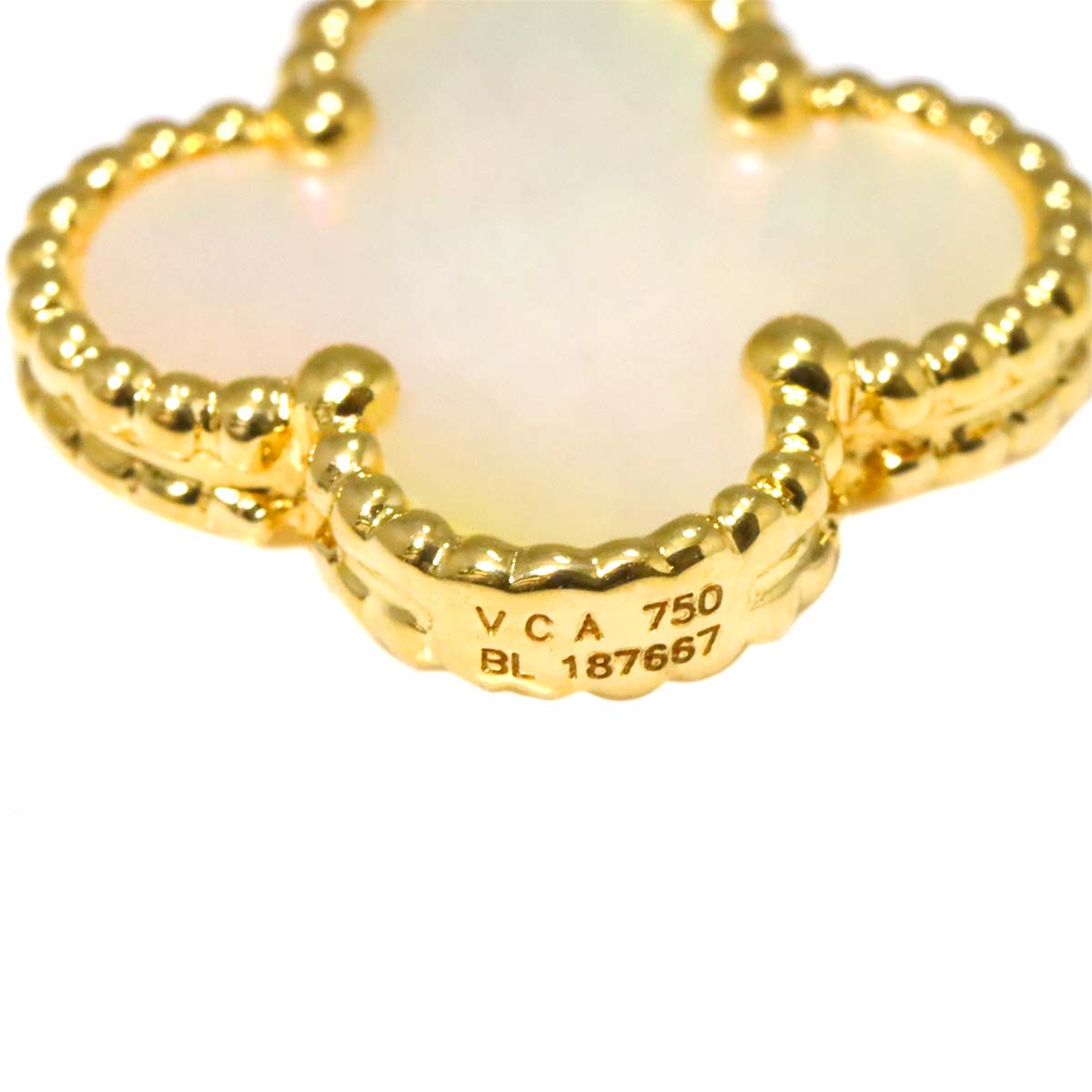 Magic Alhambra 6P MOP Onyx Necklace 18K YG 750