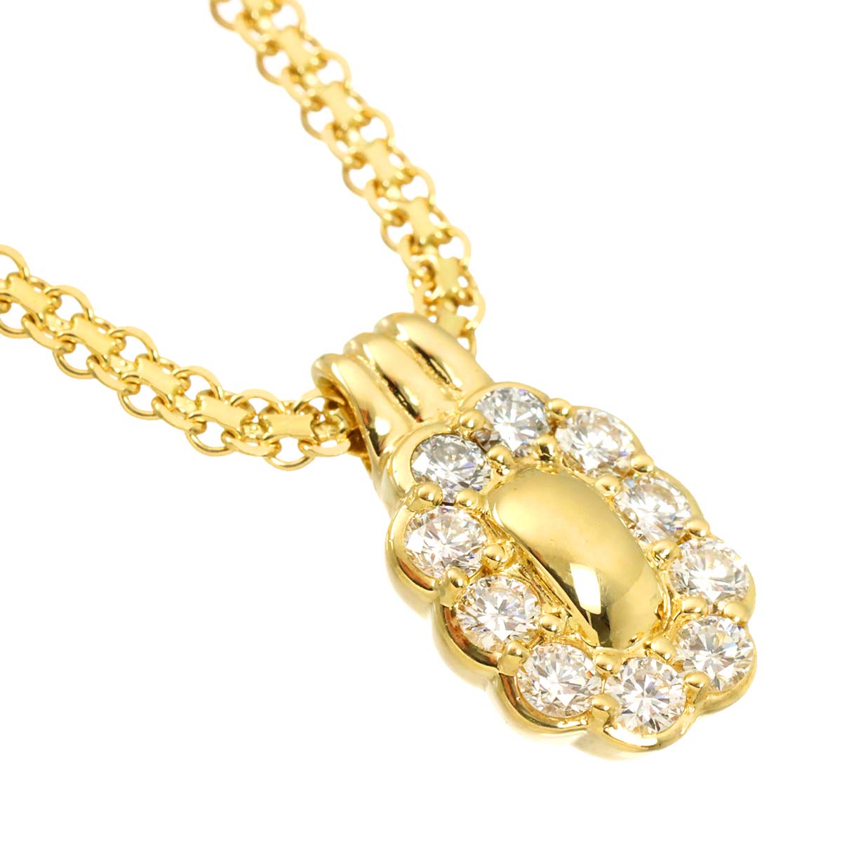 Diamond 0.65ct Necklace 18K YG 750