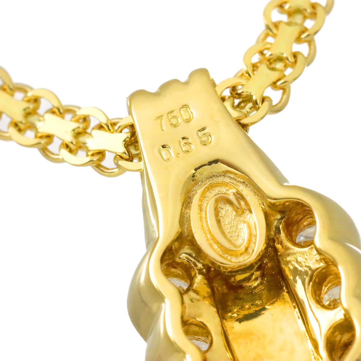 Diamond 0.65ct Necklace 18K YG 750
