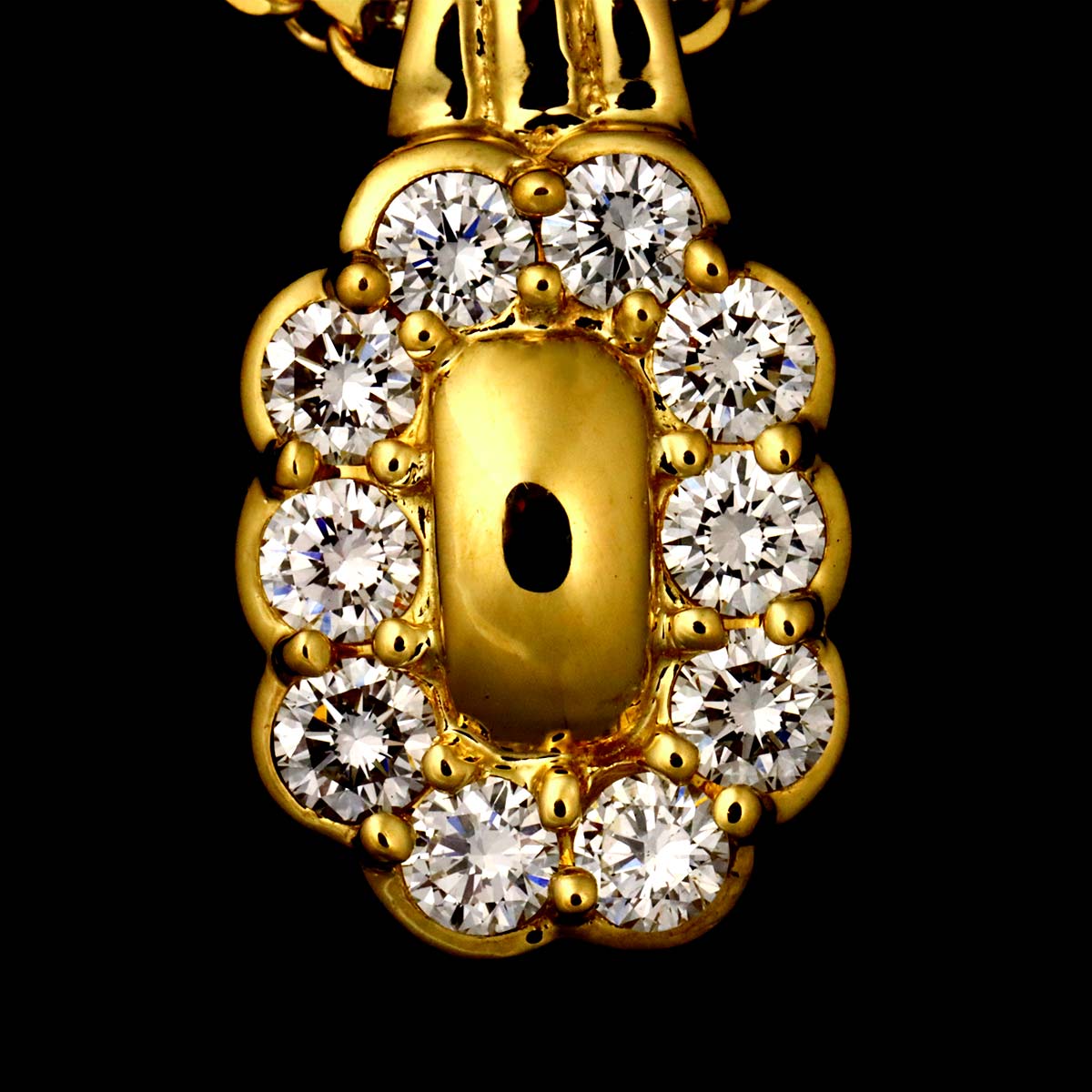 Diamond 0.65ct Necklace 18K YG 750