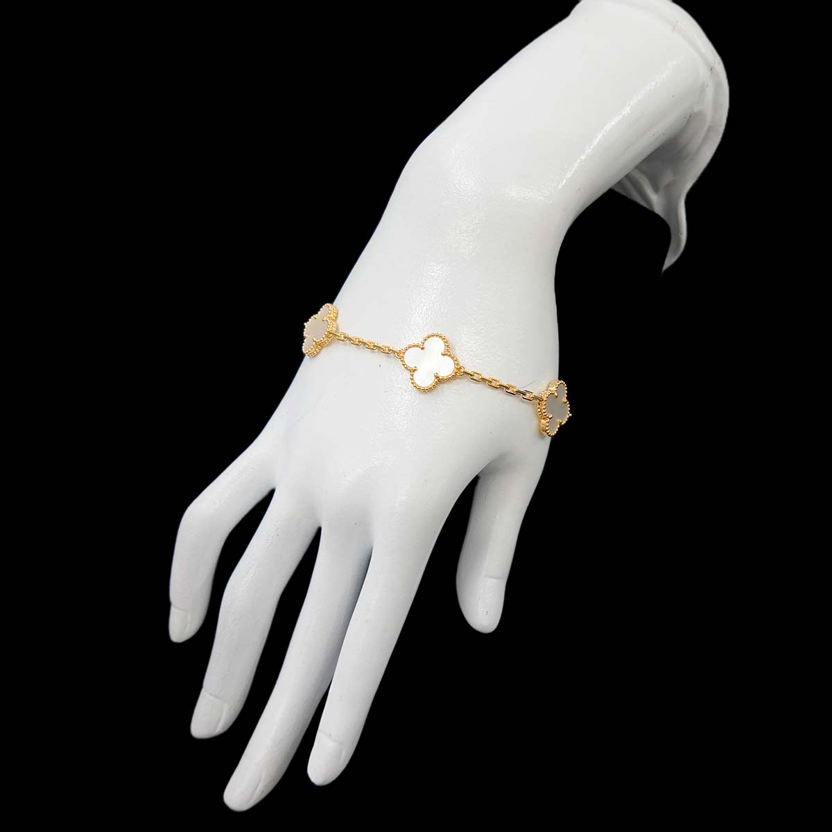 Vintage Alhambra 5P MOP Bracelet 18K YG 750