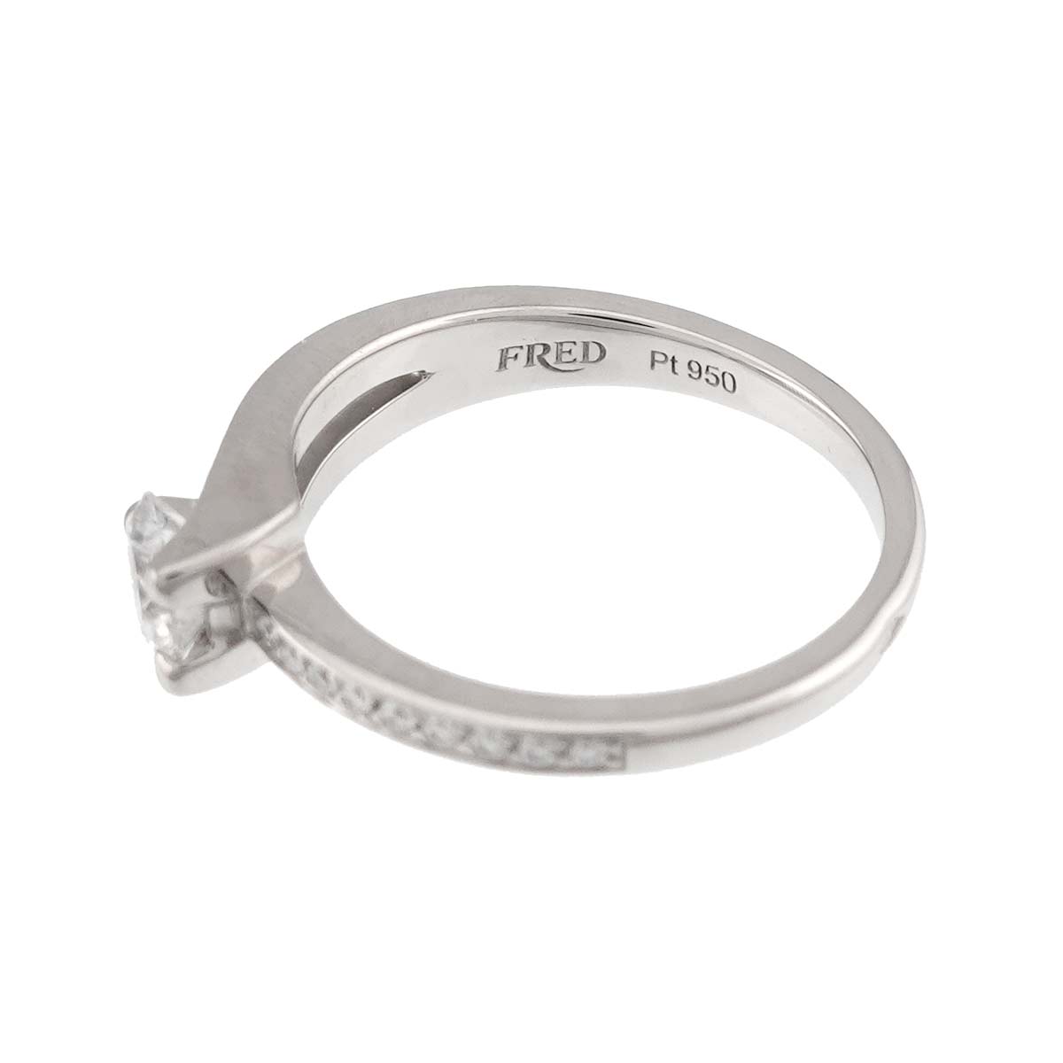 Diamond 0.30ct E/VS1/EX Ring Pt Platinum Size46 3.75(US)