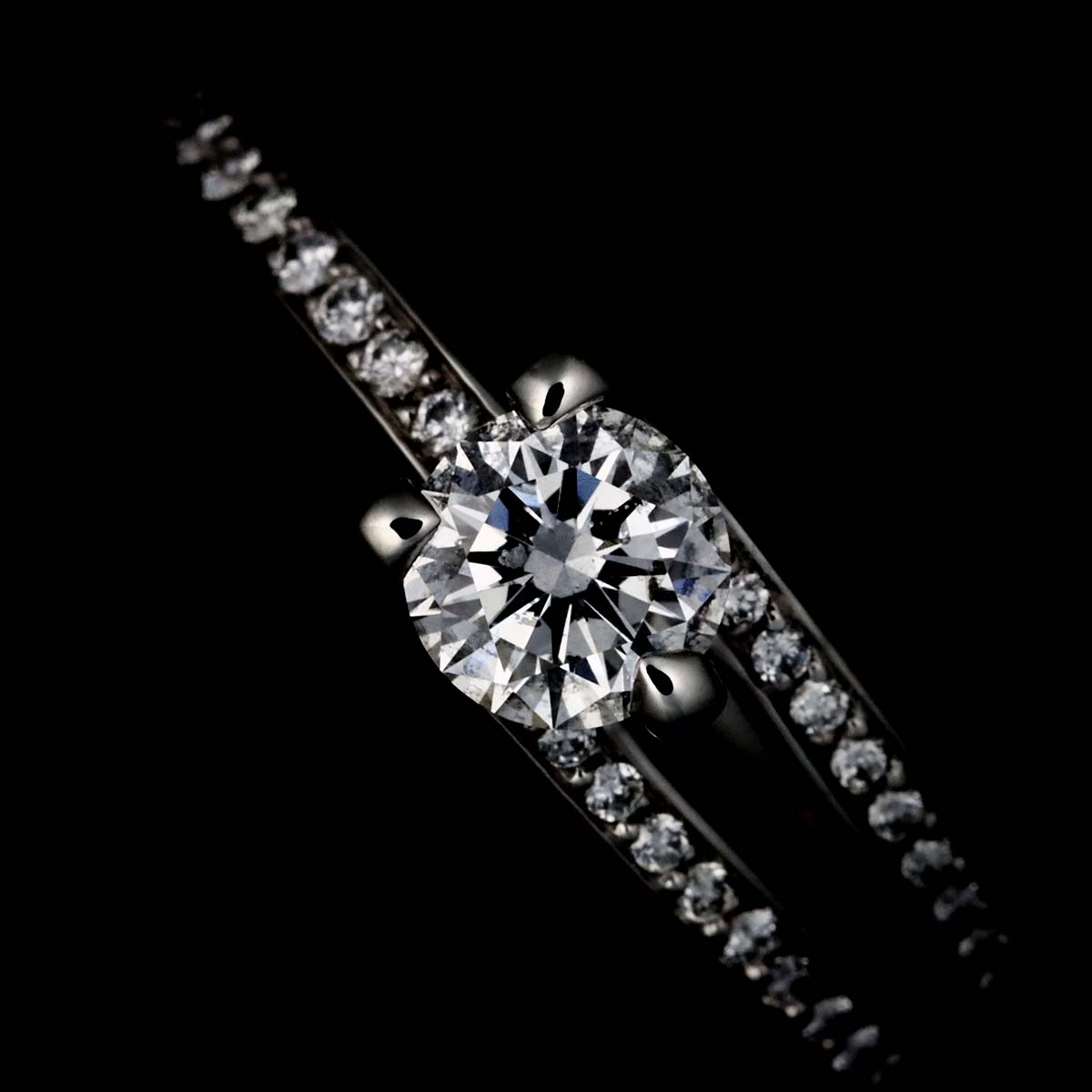 Diamond 0.30ct E/VS1/EX Ring Pt Platinum Size46 3.75(US)