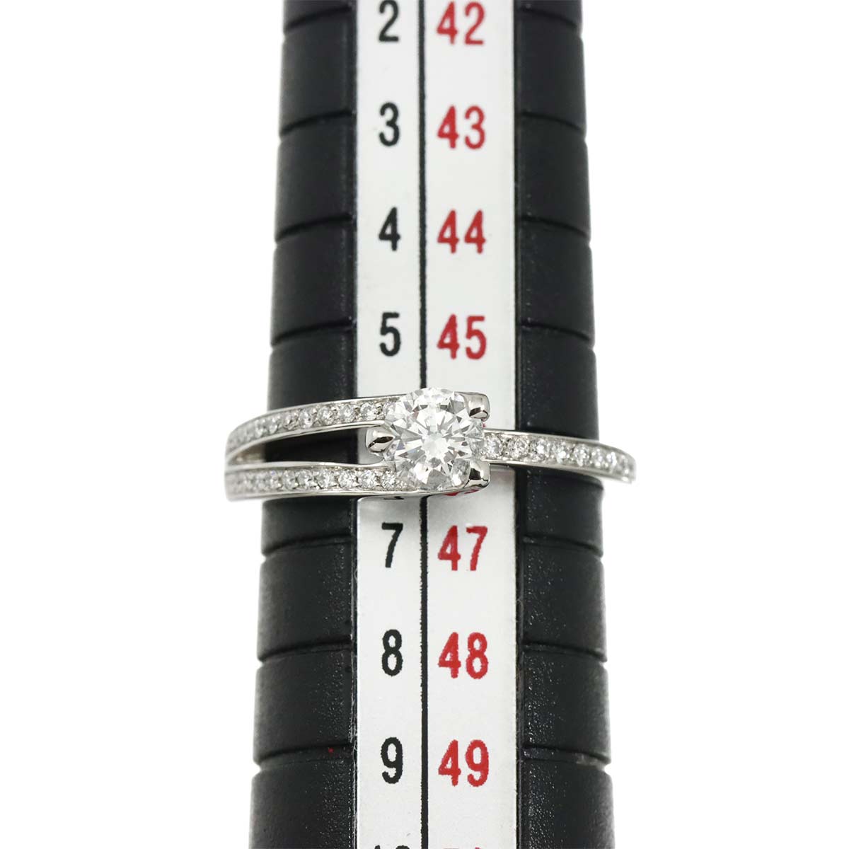 Diamond 0.30ct E/VS1/EX Ring Pt Platinum Size46 3.75(US)