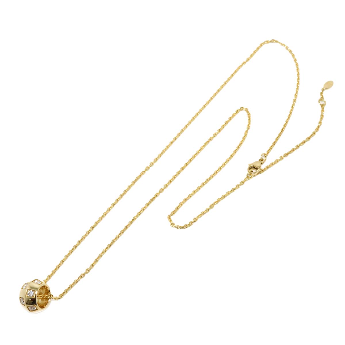 Damier Diamond Necklace 18K YG 750