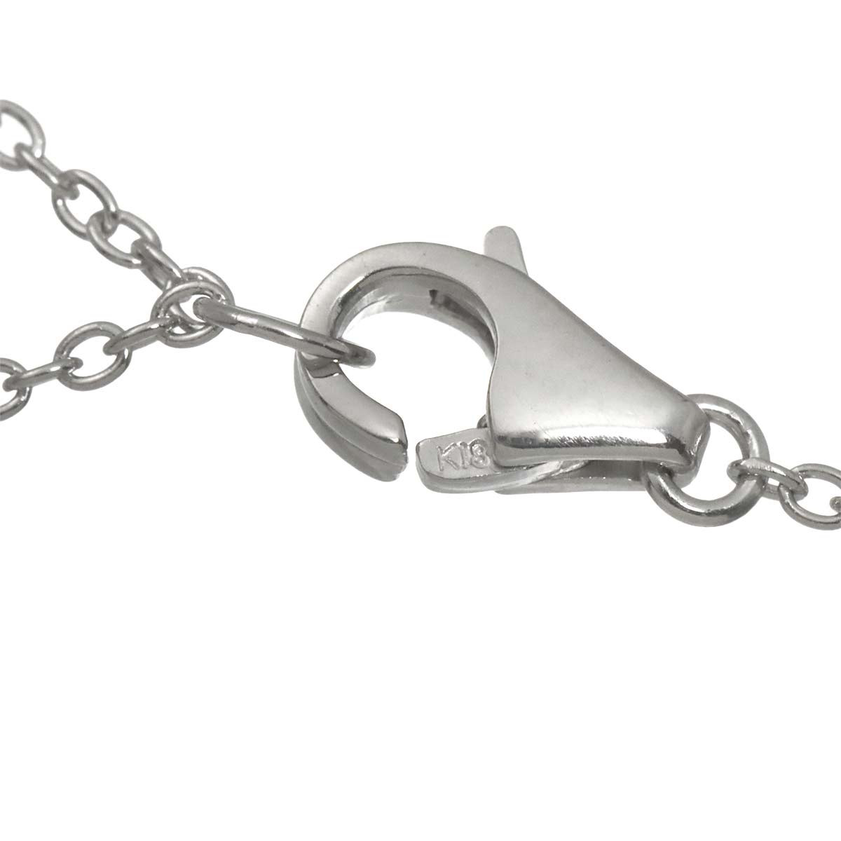 Cross Motif Diamond 0.61ct Necklace 18K White Gold 750