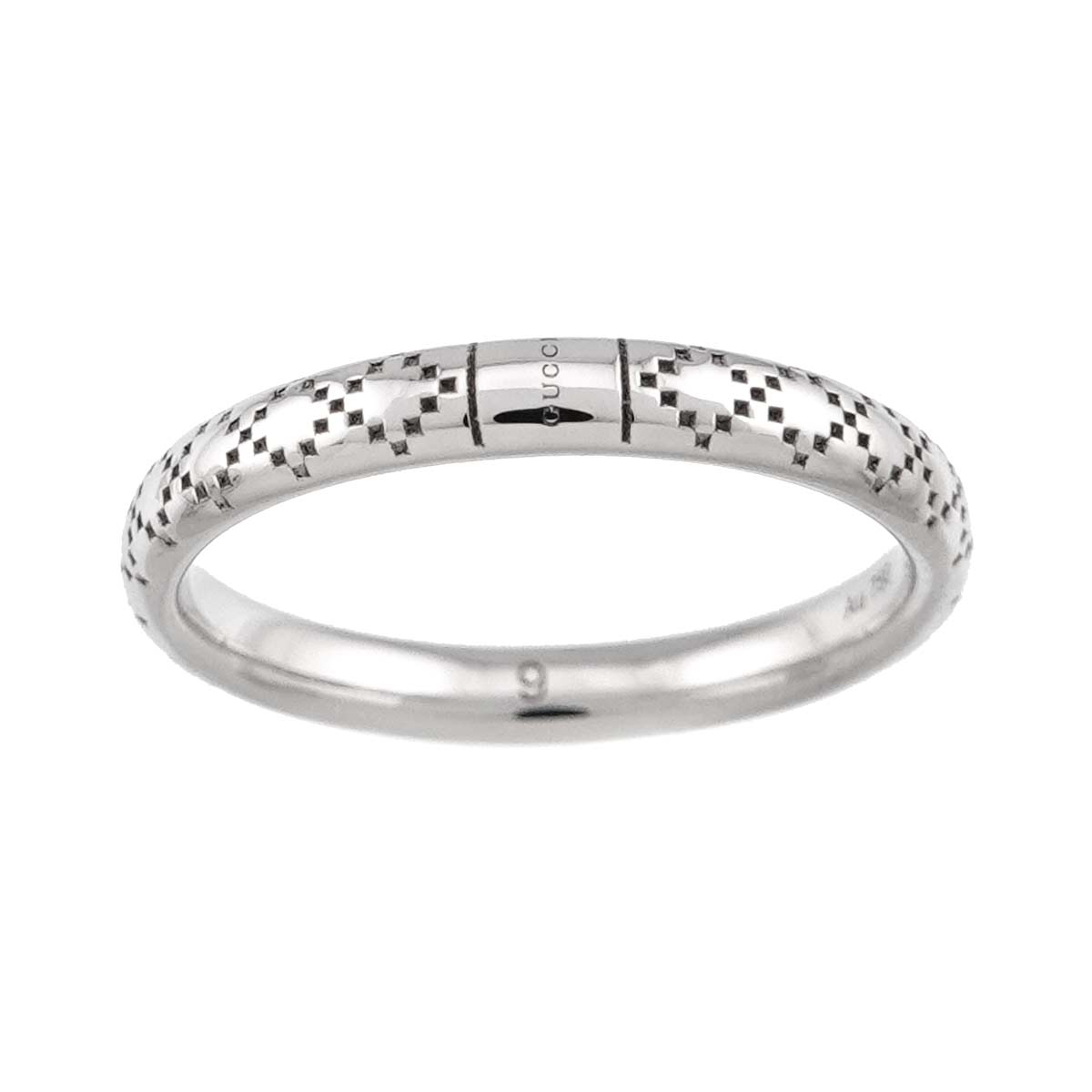 Diamantissima Ring 18K WG White Gold 750 Size9 4.5-4.75(US)