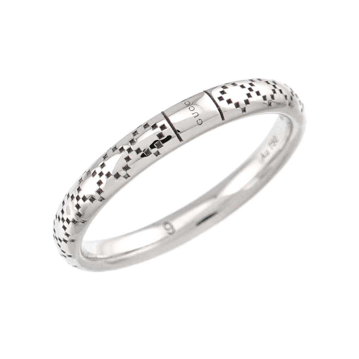Diamantissima Ring 18K WG White Gold 750 Size9 4.5-4.75(US)