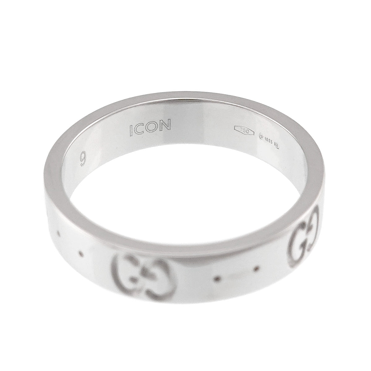 Icon Ring 18K WG White Gold 750 Size9 4.5-4.75(US)