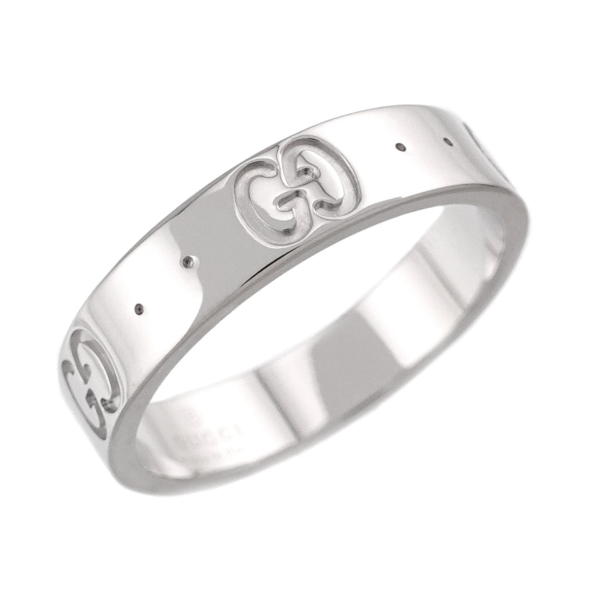 Icon Ring 18K WG White Gold 750 Size9 4.5-4.75(US)