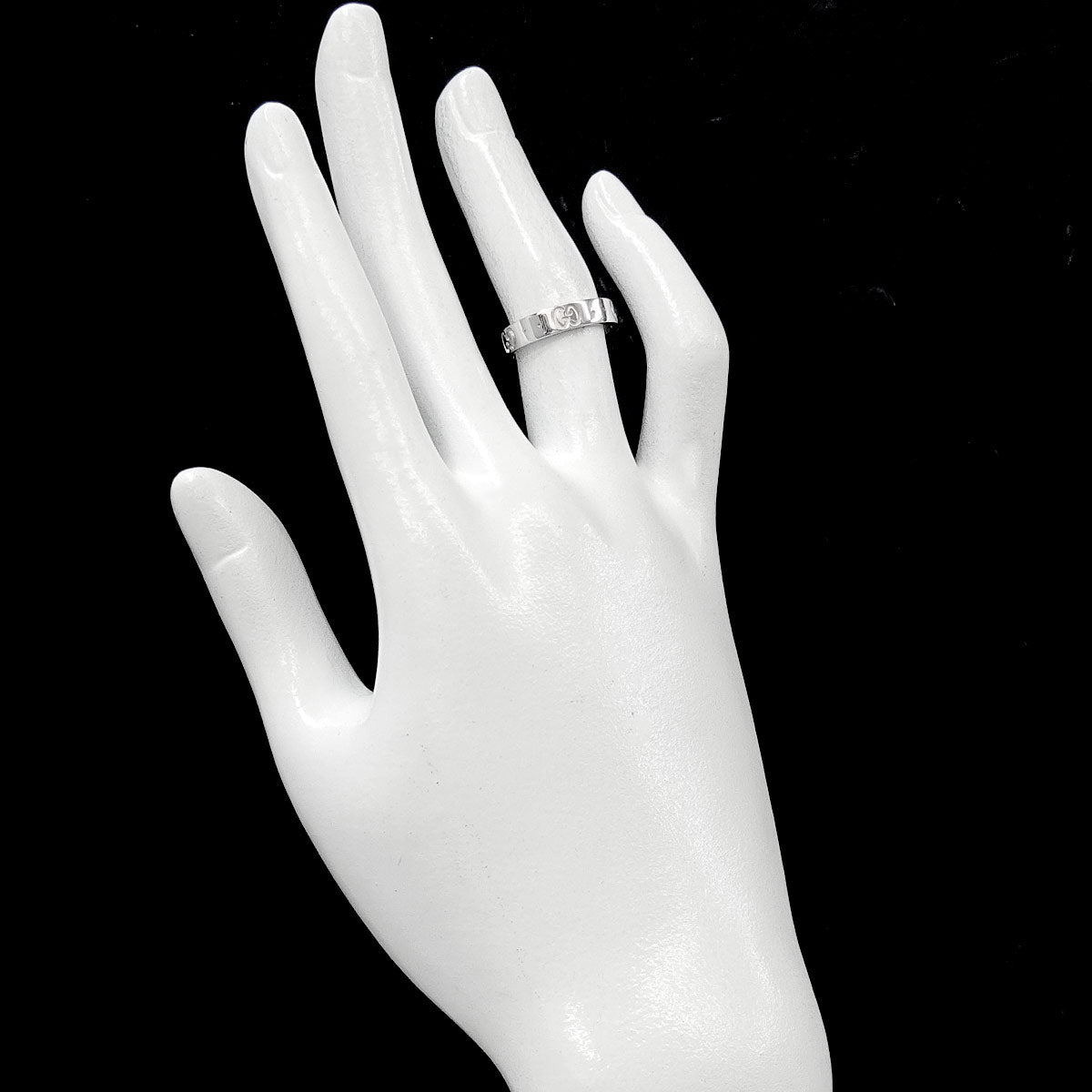 Icon Ring 18K WG White Gold 750 Size9 4.5-4.75(US)