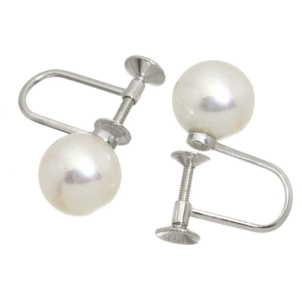 Akoya Pearl 8.0mm Earrings 18K WG 750