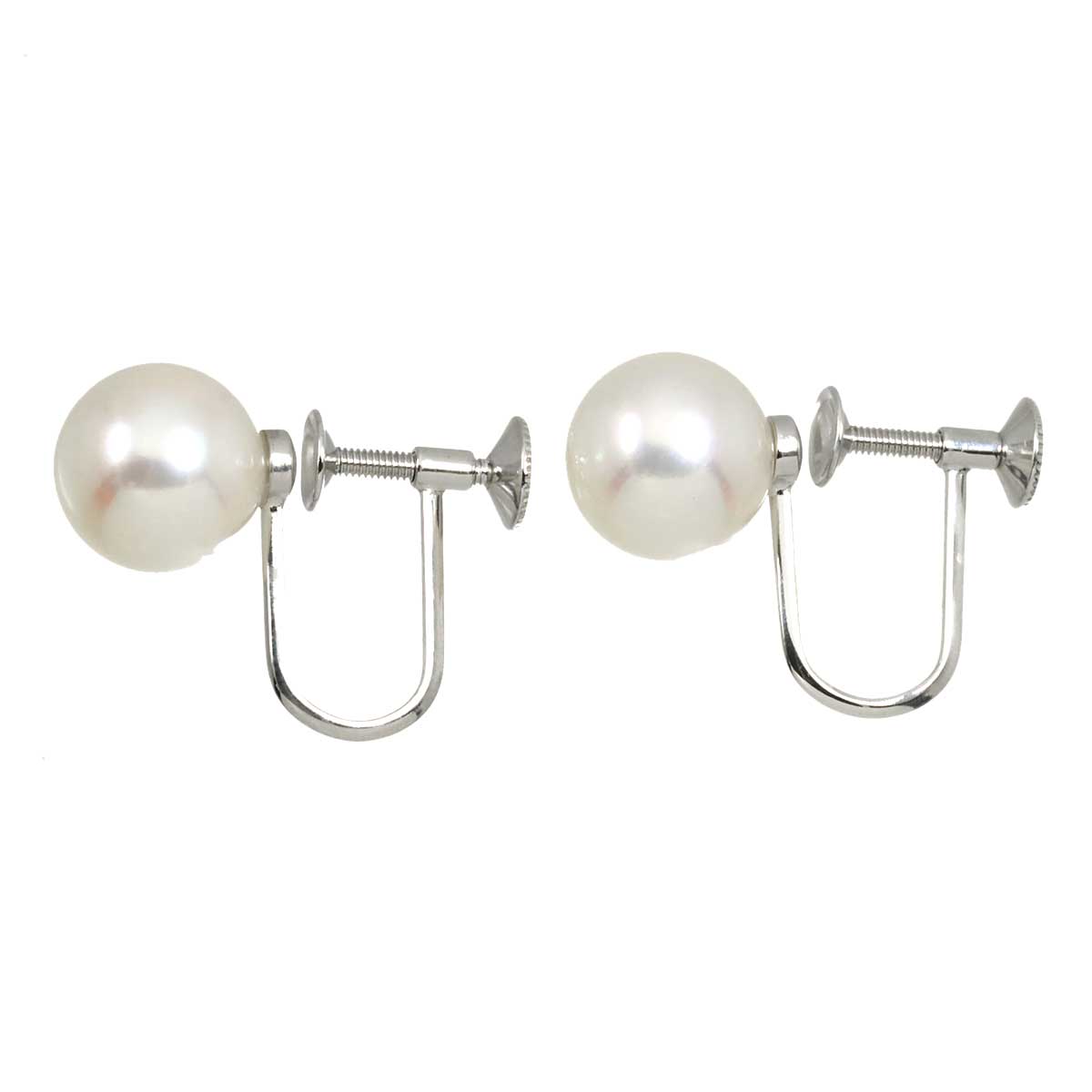 Akoya Pearl 8.0mm Earrings 18K WG 750
