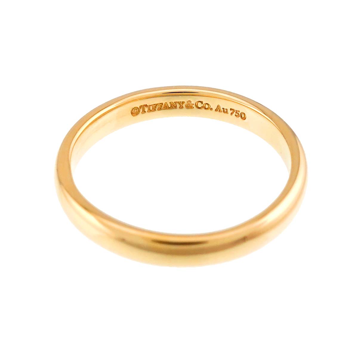 Forever Band Ring 18K Yellow Gold 750 Size 6.75(US)