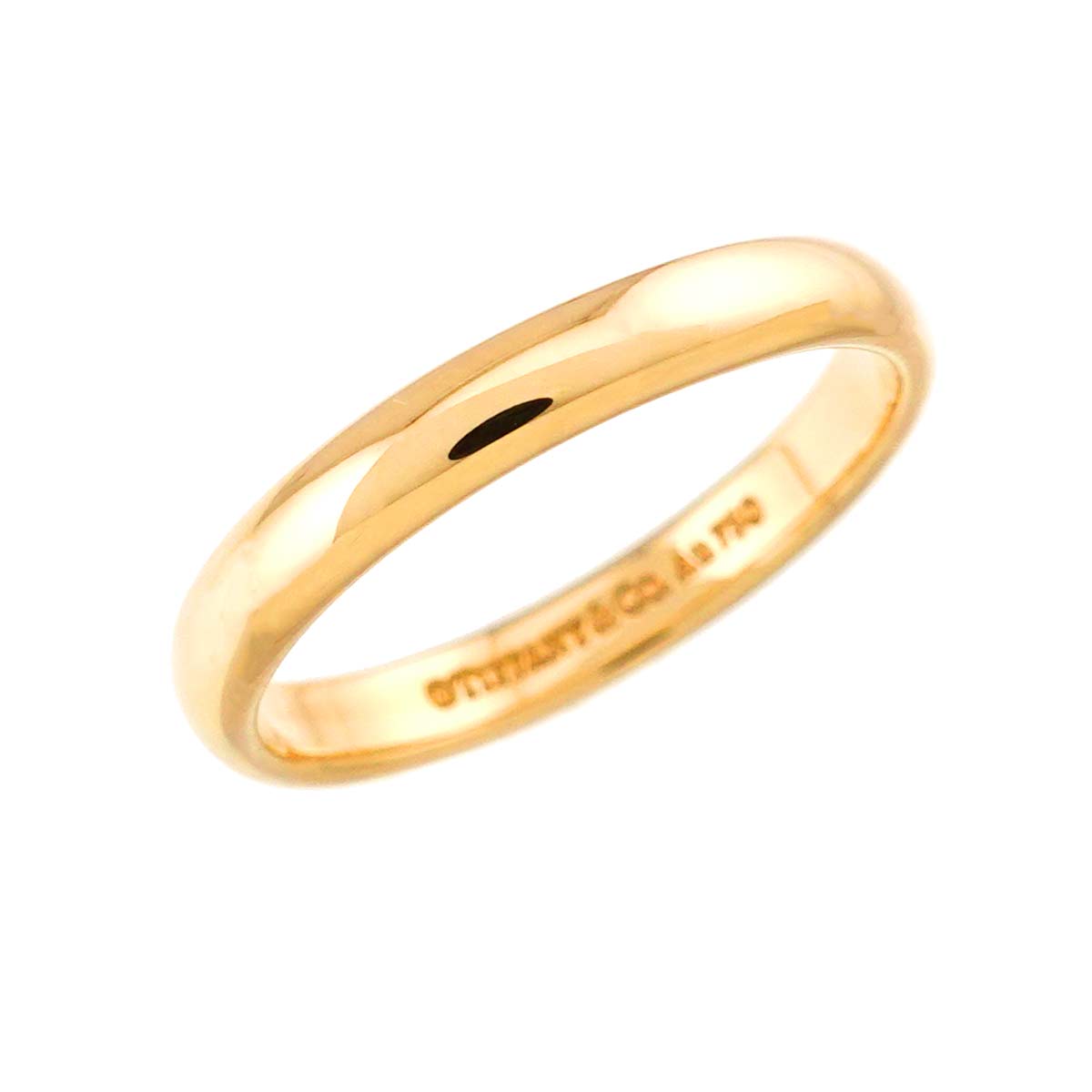 Forever Band Ring 18K Yellow Gold 750 Size 6.75(US)