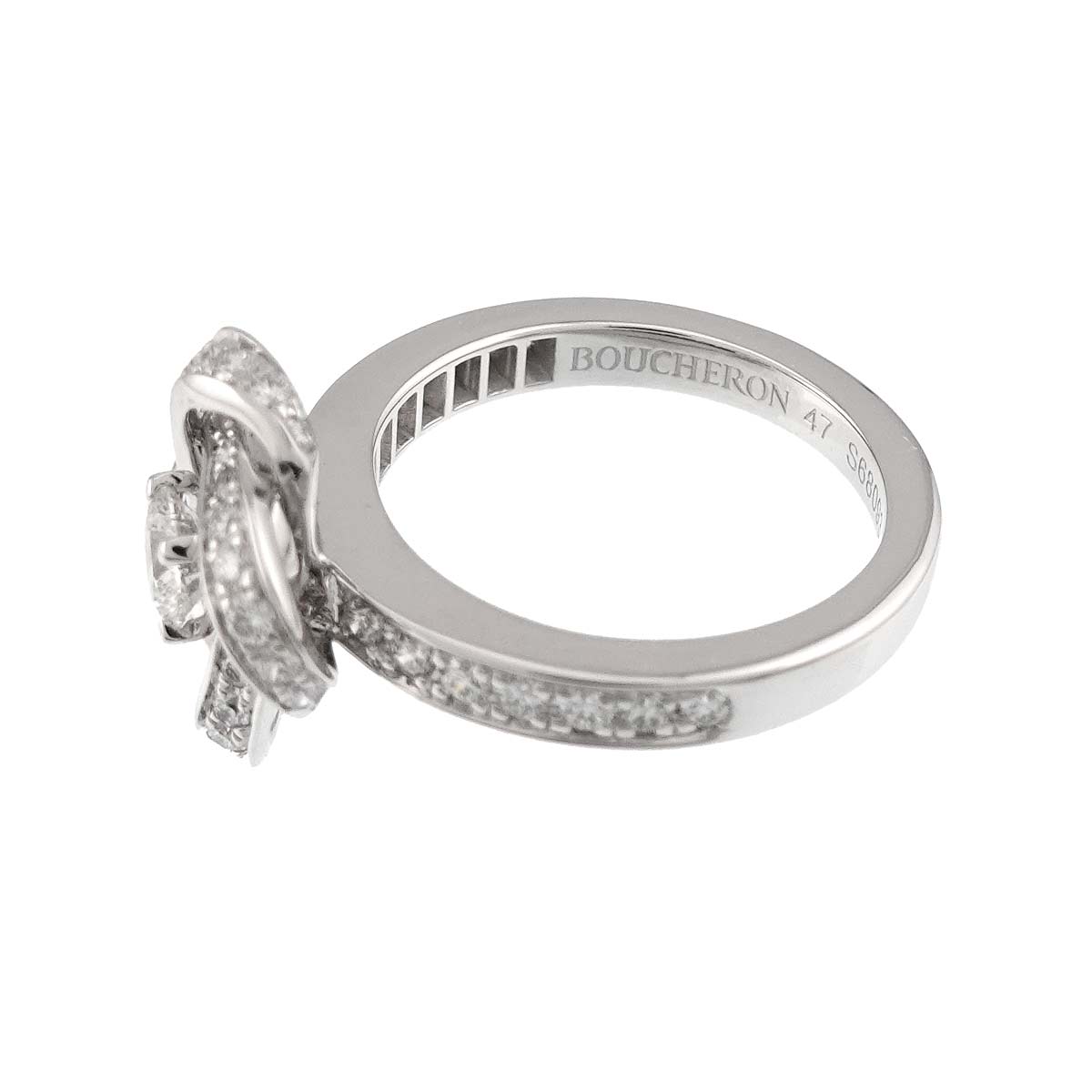 PIVOINE Diamond 0.23ct F/VS1/3EX Ring 18K WG Size47 4(US)