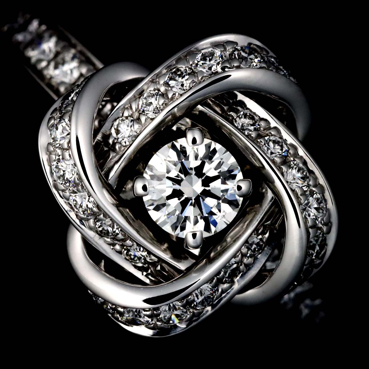 PIVOINE Diamond 0.23ct F/VS1/3EX Ring 18K WG Size47 4(US)