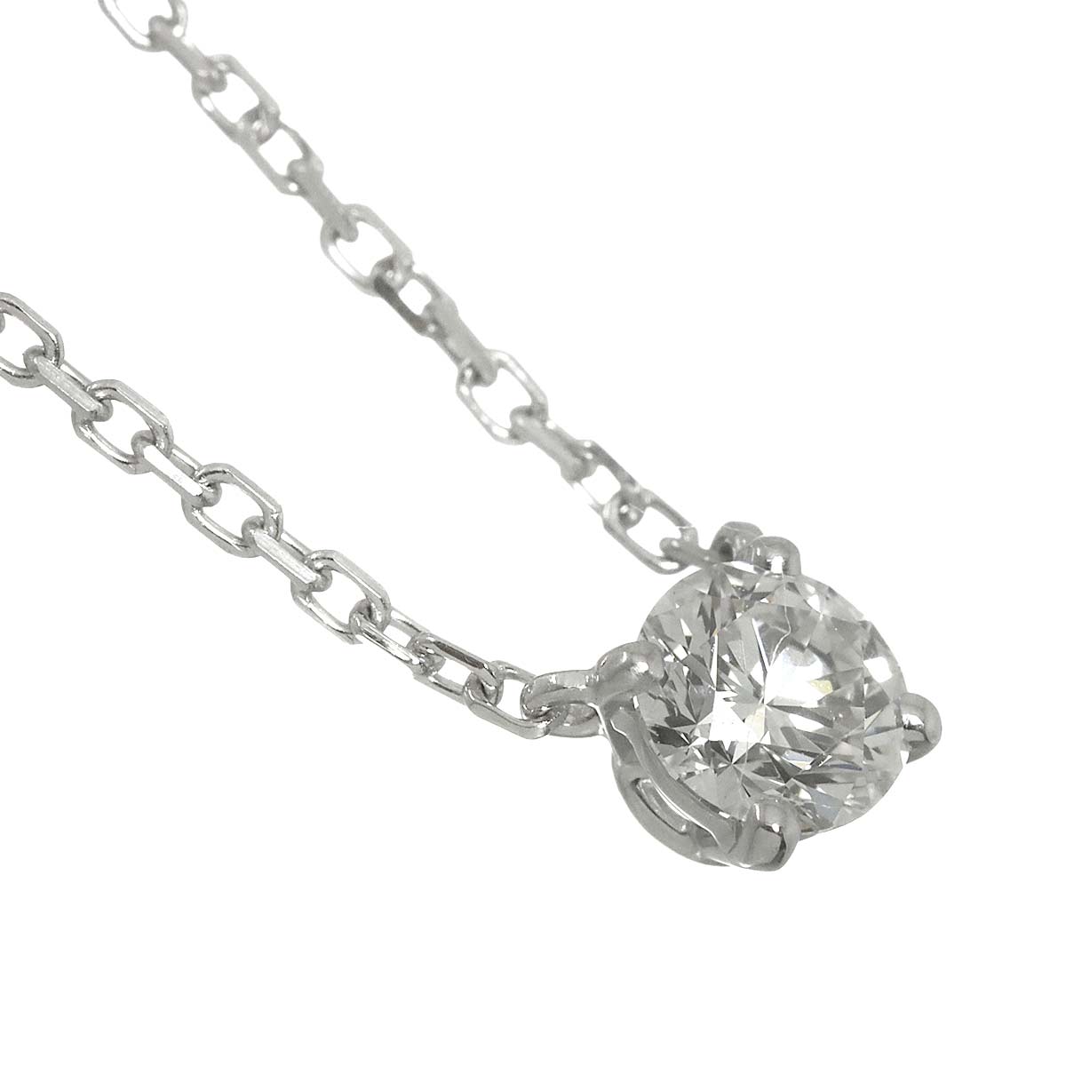 Solitaire Diamond 0.26ct G/VS1/3EX Necklace 18K WG 750