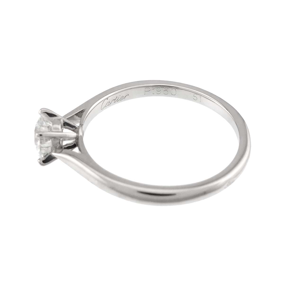 Diamond 0.41ct G/VVS2/VG Ring Pt Platinum size51 5.5-5.75(US)