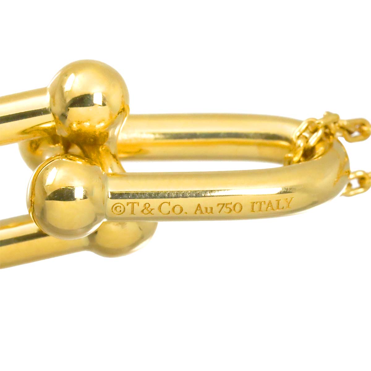 Hardware Double Link Large Necklace 18K Yellow Gold 750