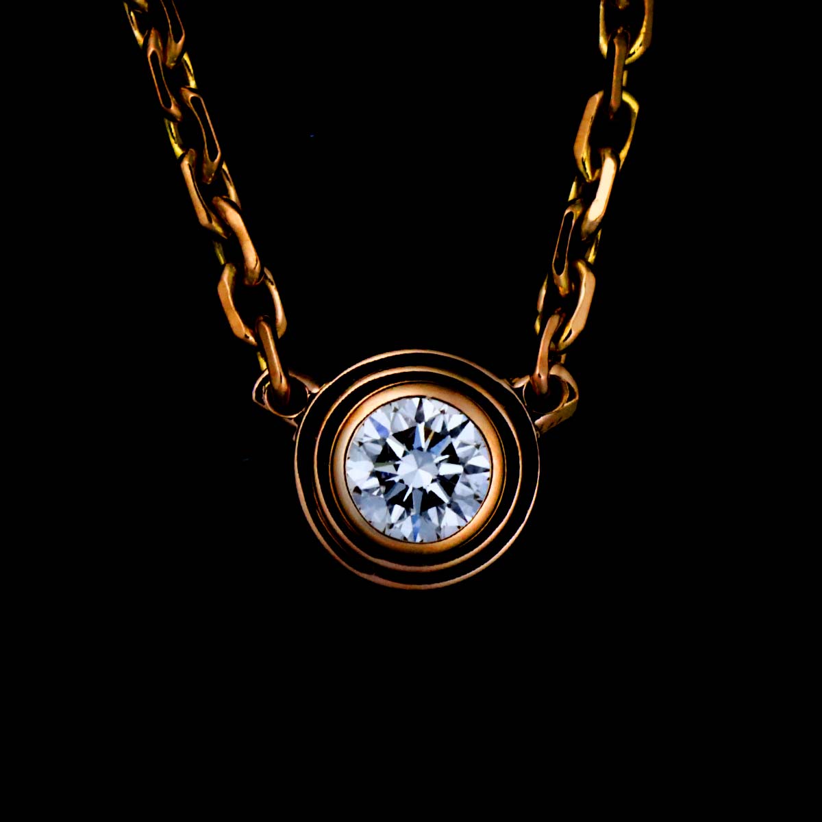 d Amour Diamond Necklace XS 18K Pink Gold 750