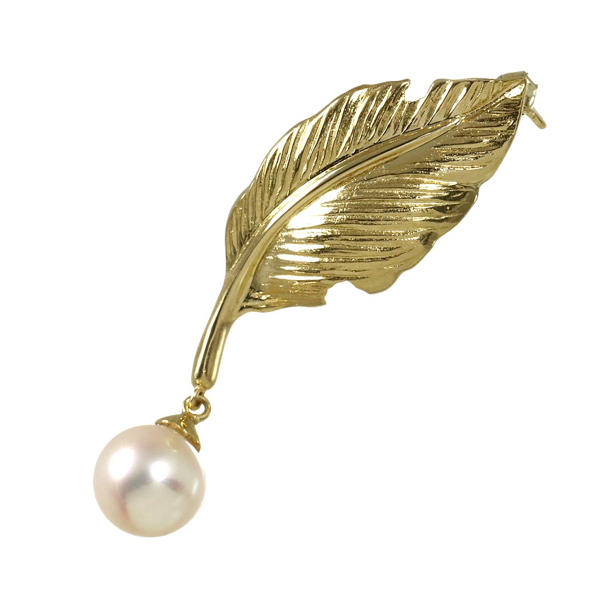 Akoya pearl 8.6mm Brooch 18K Yellow Gold 750