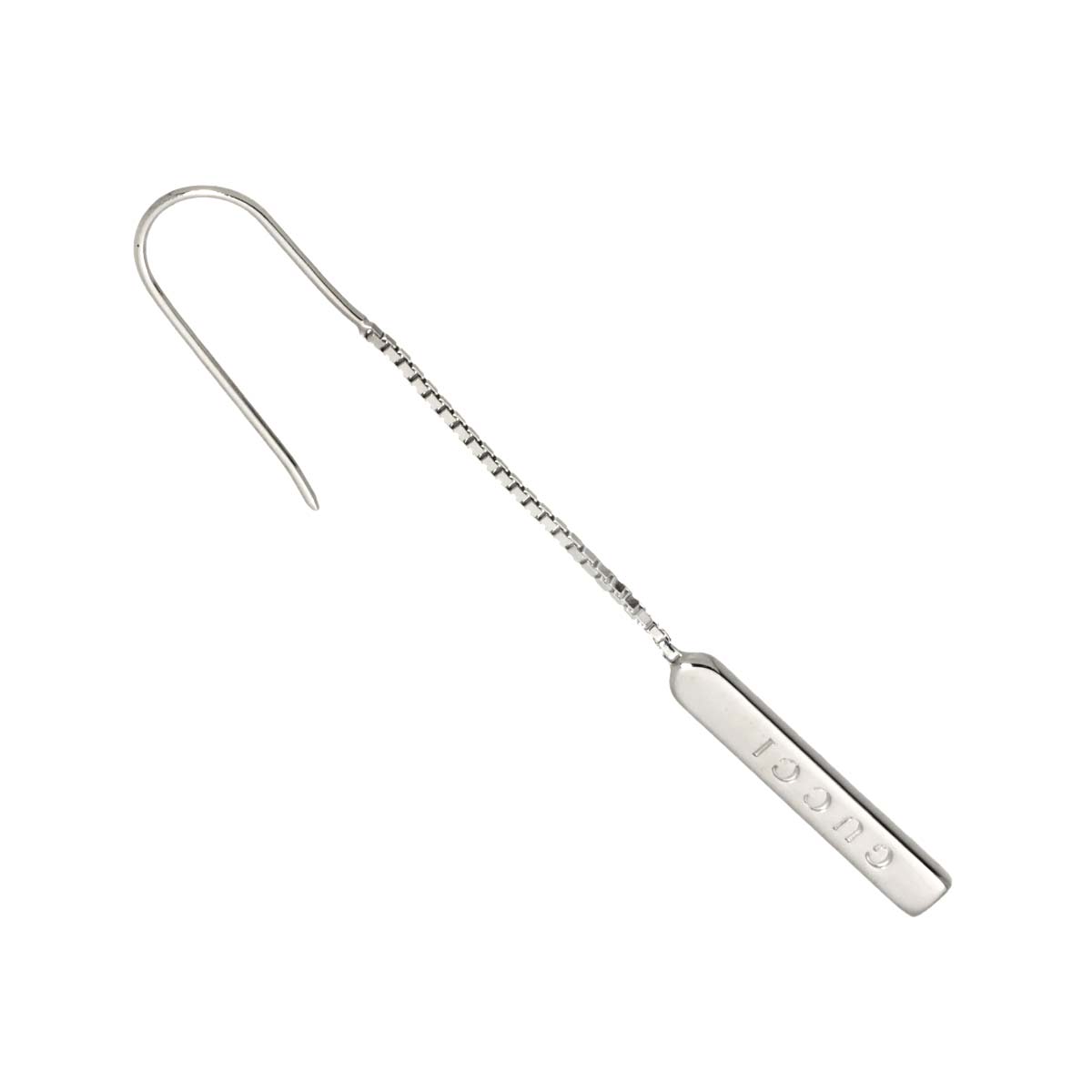 Lariat Earring Pierced 18K White Gold 750 One Piece only