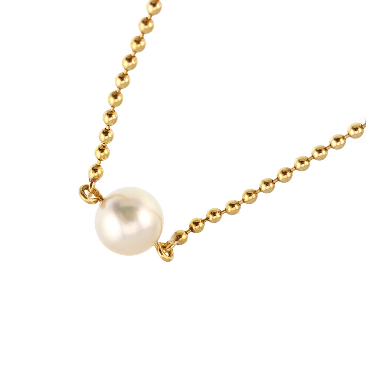 Akoya Pearl 6.7mm Necklace 18K YG 750