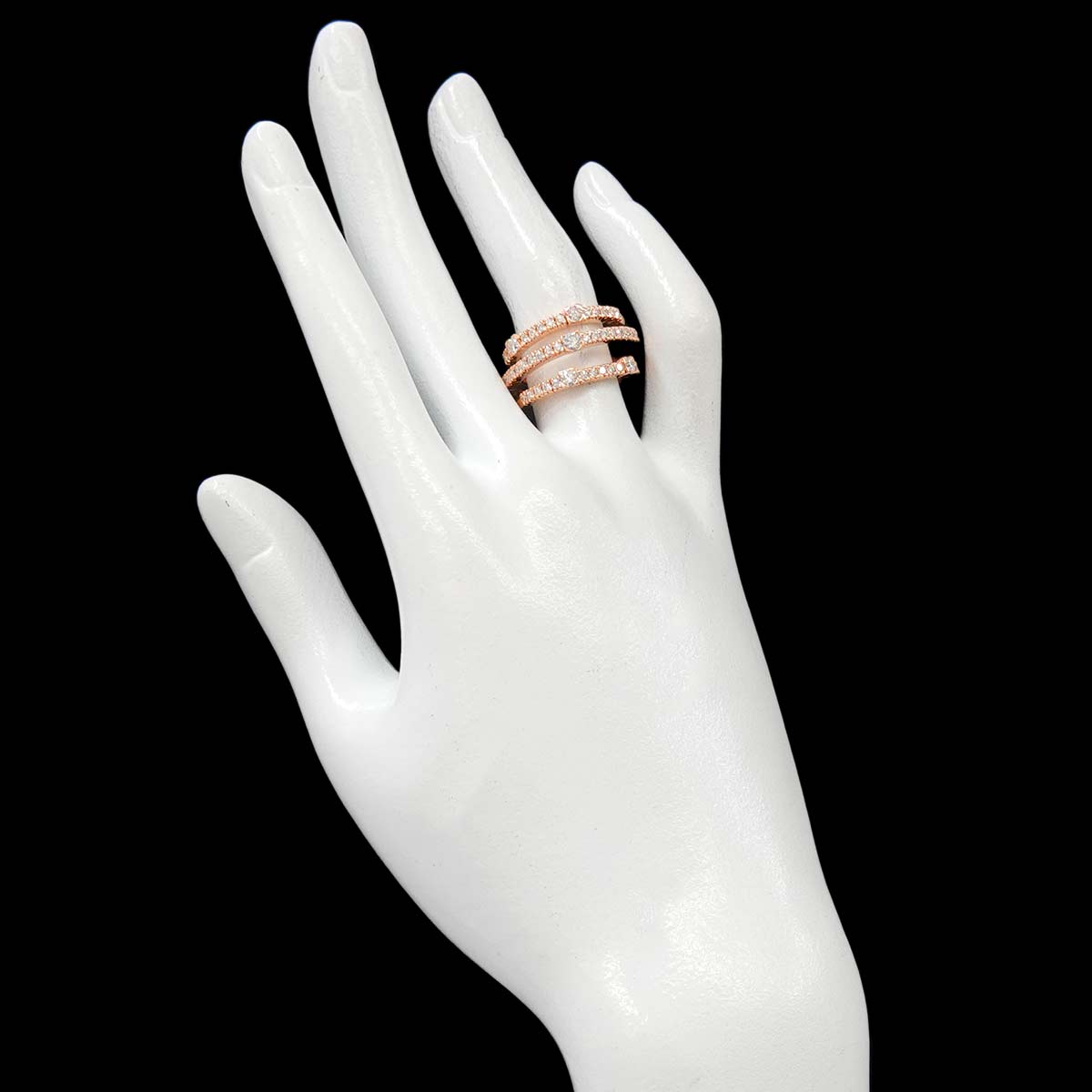 notte di san lorenzo Diamond Ring 18K PG 750 size7.25(US)