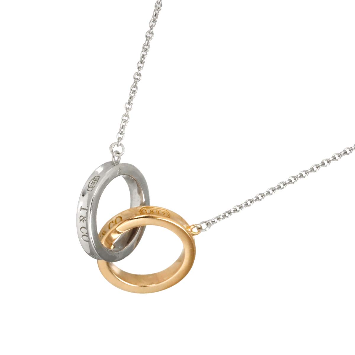 1837 Interlocking Necklace SV 18K PG 750