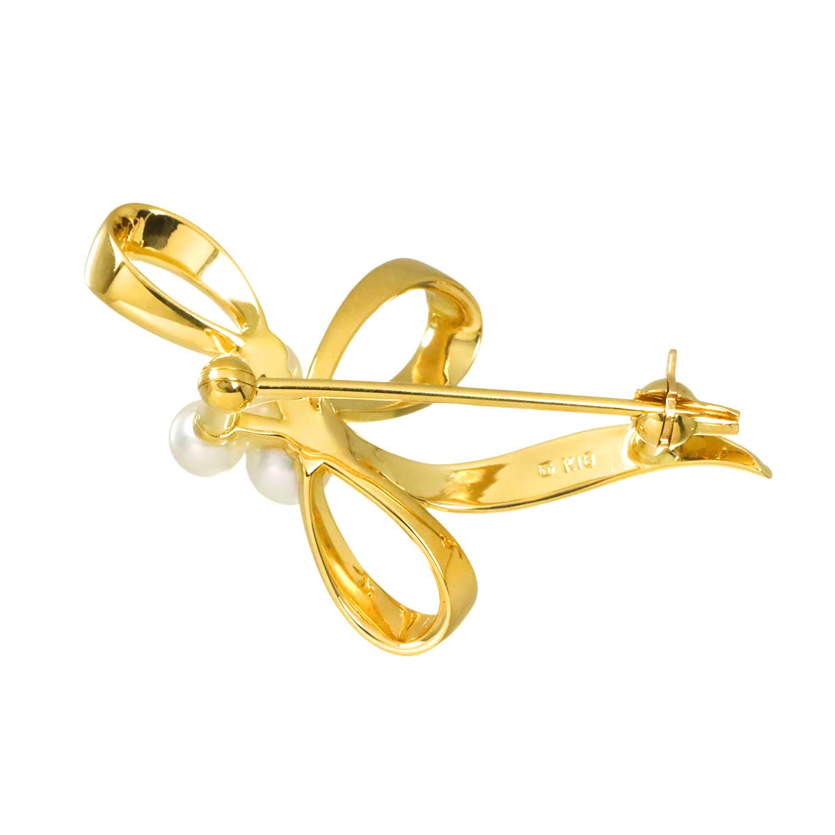Akoya Pearl 4.6-4.1mm Brooch 18K YG 750