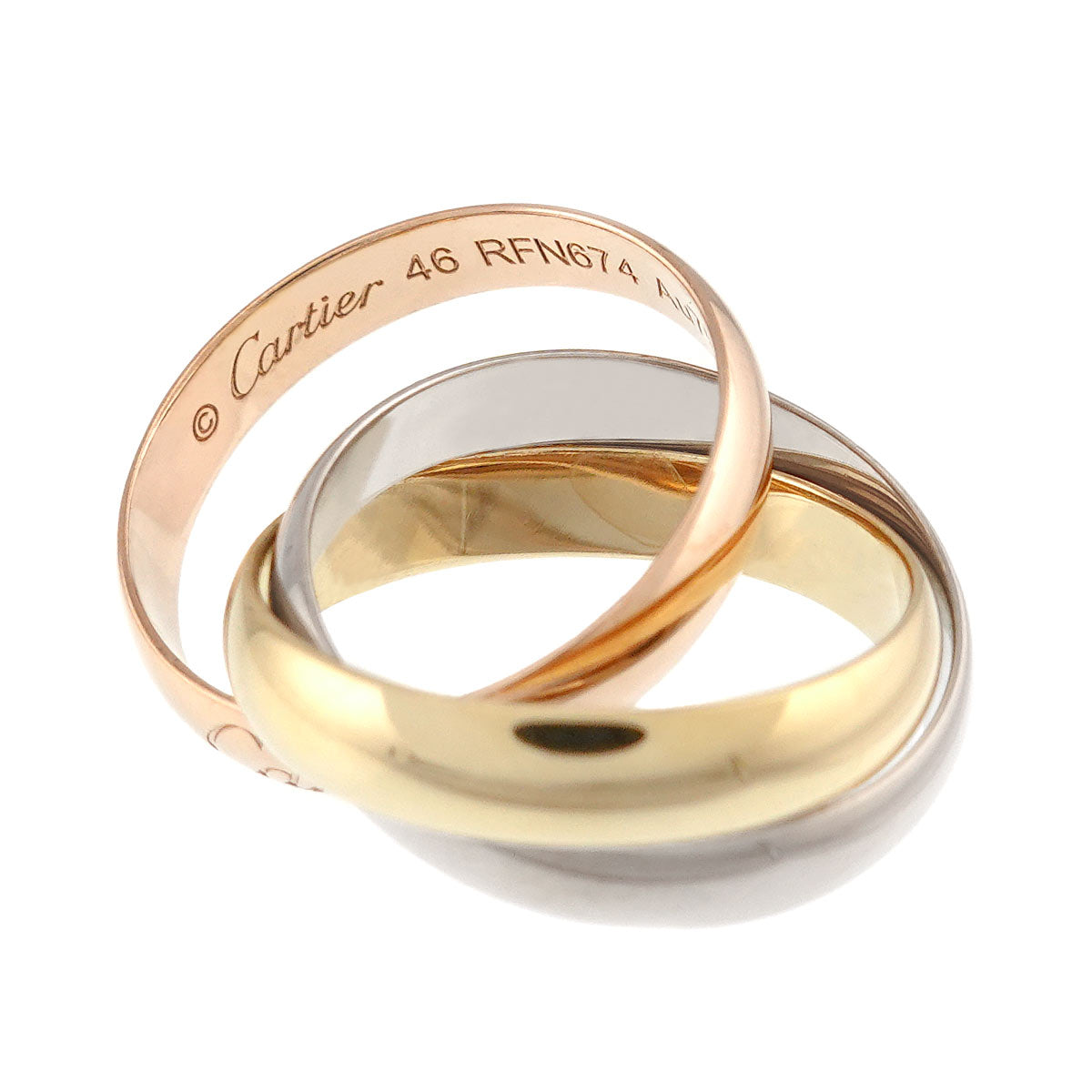 Trinity MM Ring 18K YG WG PG 750 Size46 3.75(US)