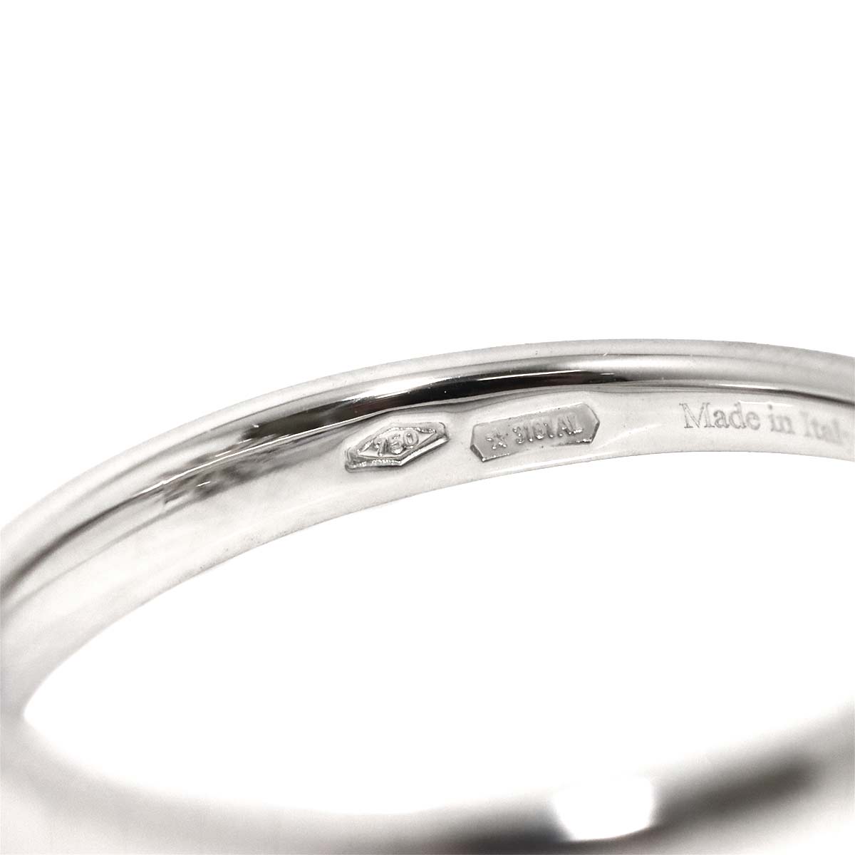 MARGHERITA Diamond Ring 18K White Gold 750 size6.25-6.5(US)