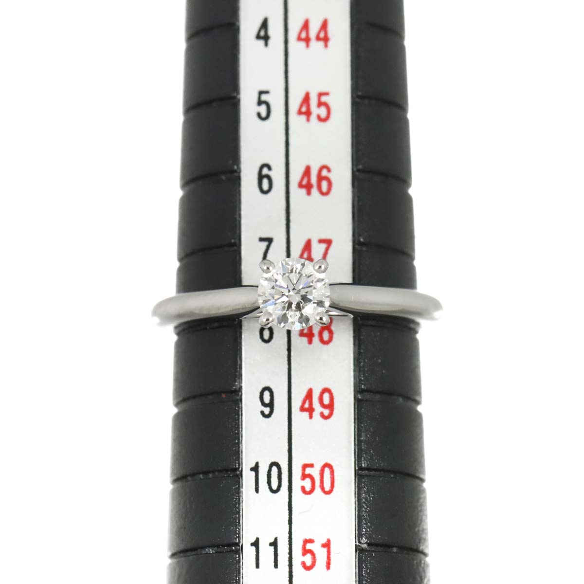 Diamond 0.30ct H/VVS1/3EX Ring Pt Size48 4.5(US)