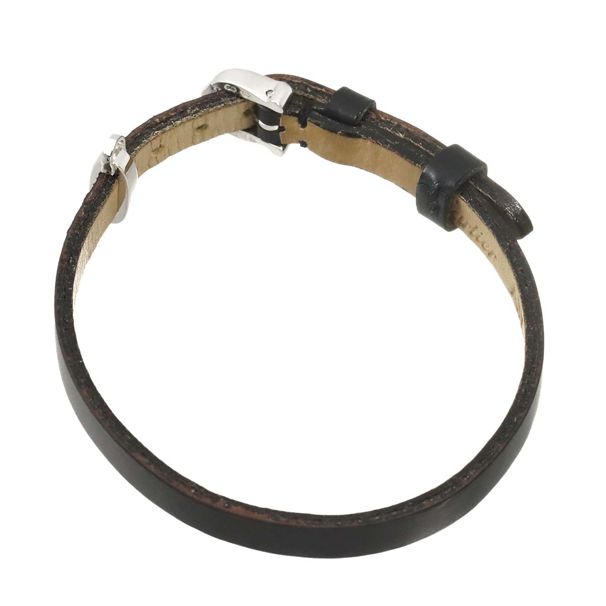 Leather Bracelet 18K White Gold 750