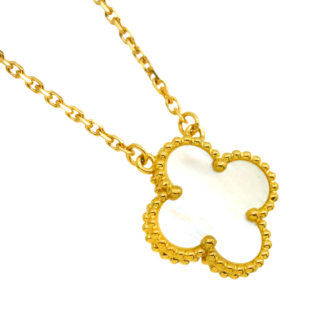 Vintage Alhambra MOP Necklace 18K YG 750