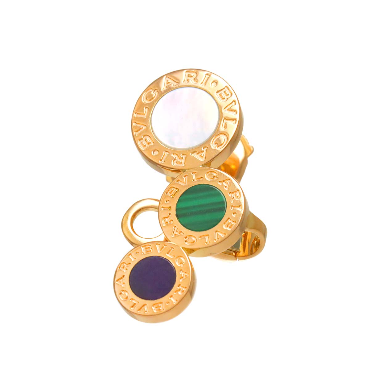 BVLGARIBVLGARI Multi Stone Earring 18K PG 750 One Piece only