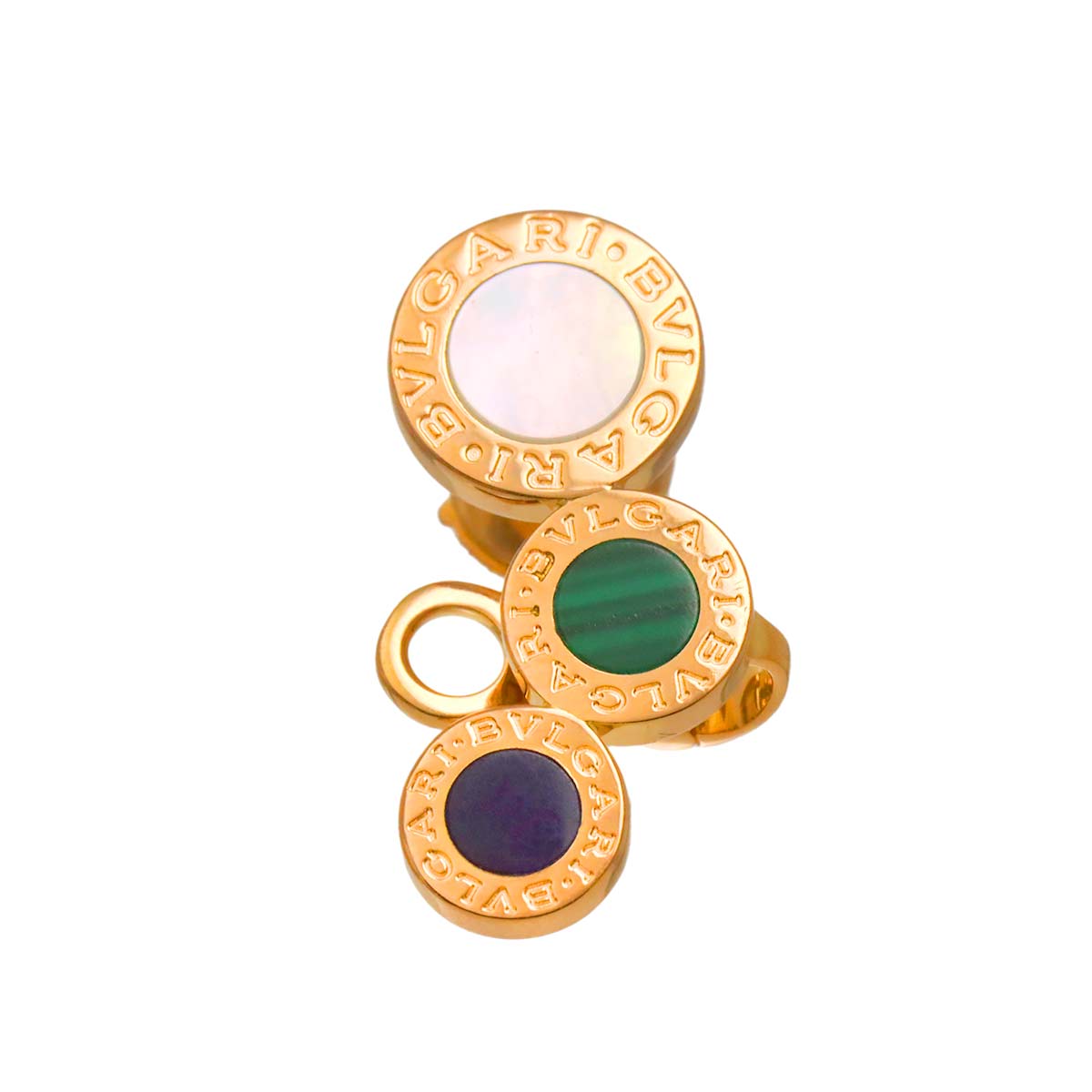 BVLGARIBVLGARI Multi Stone Earring 18K PG 750 One Piece only