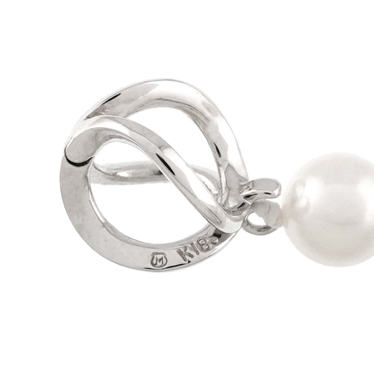 Akoya Pearl 5.8-5.6mm Long Necklace 18K WG 750