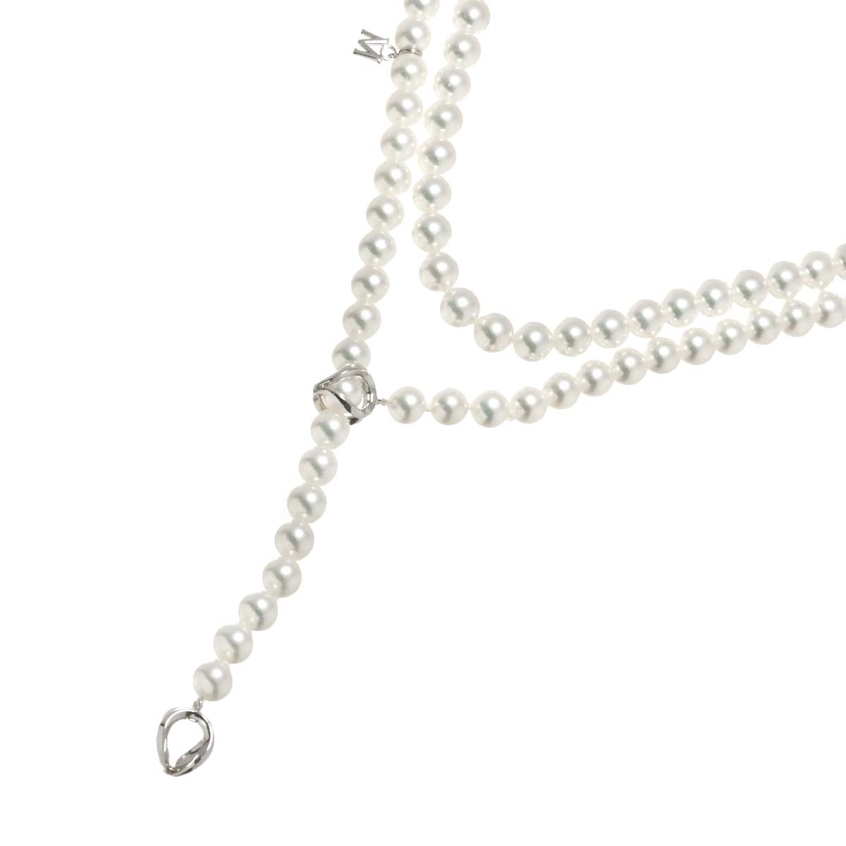 Akoya Pearl 5.8-5.6mm Long Necklace 18K WG 750