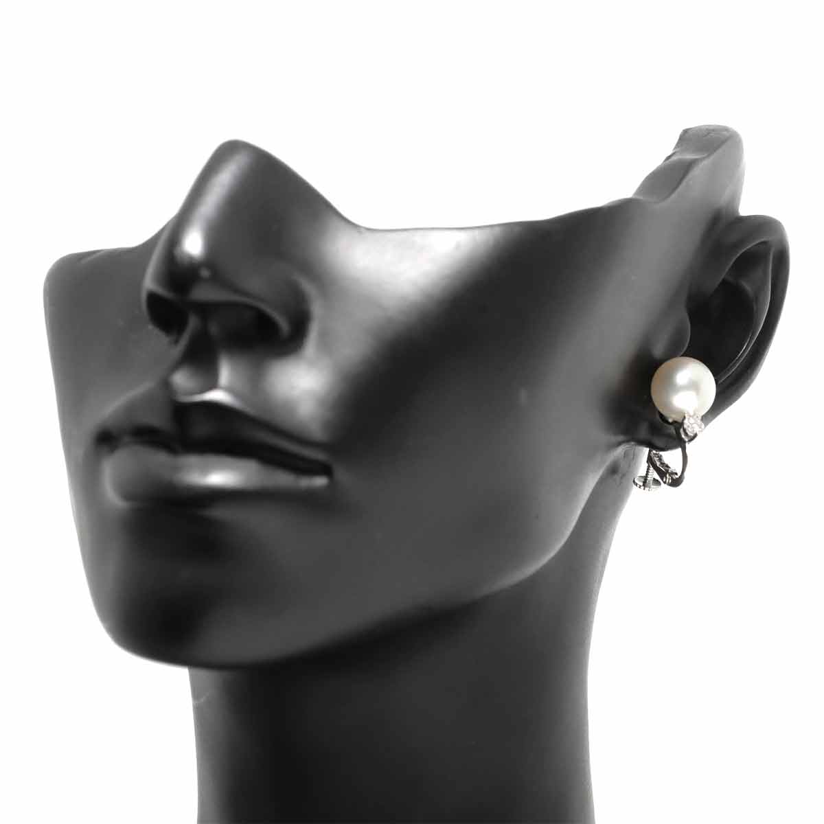 Akoya Pearl Diamond 0.07ct/0.07ct Earrings Clip on 18K WG 750