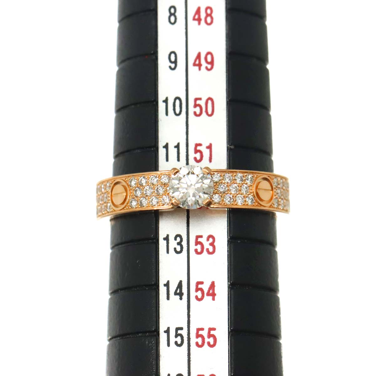 Love Diamond 0.30ct G/VVS1/3EX Ring 18K PG 750 size52 6(US)