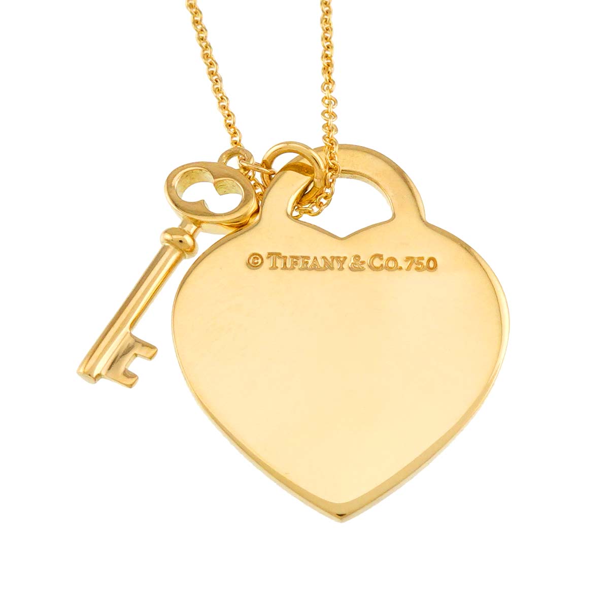 Return to Heart key Necklace 18K Yellow Gold 750