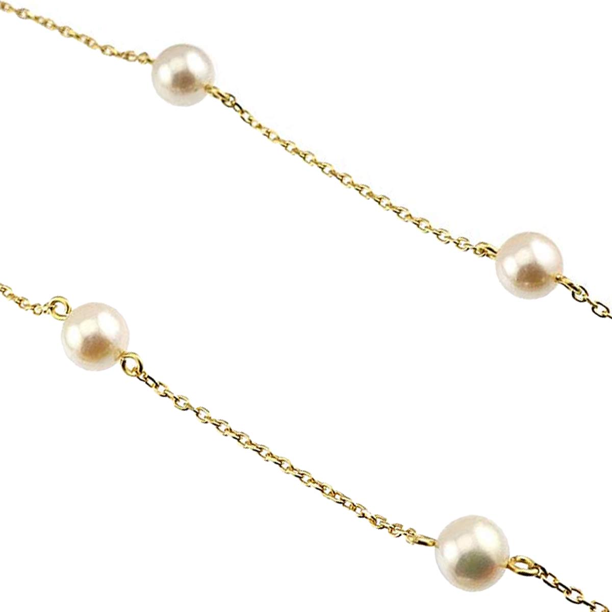 Akoya Pearl 5.9-5.5mm Necklace 18K YG 750