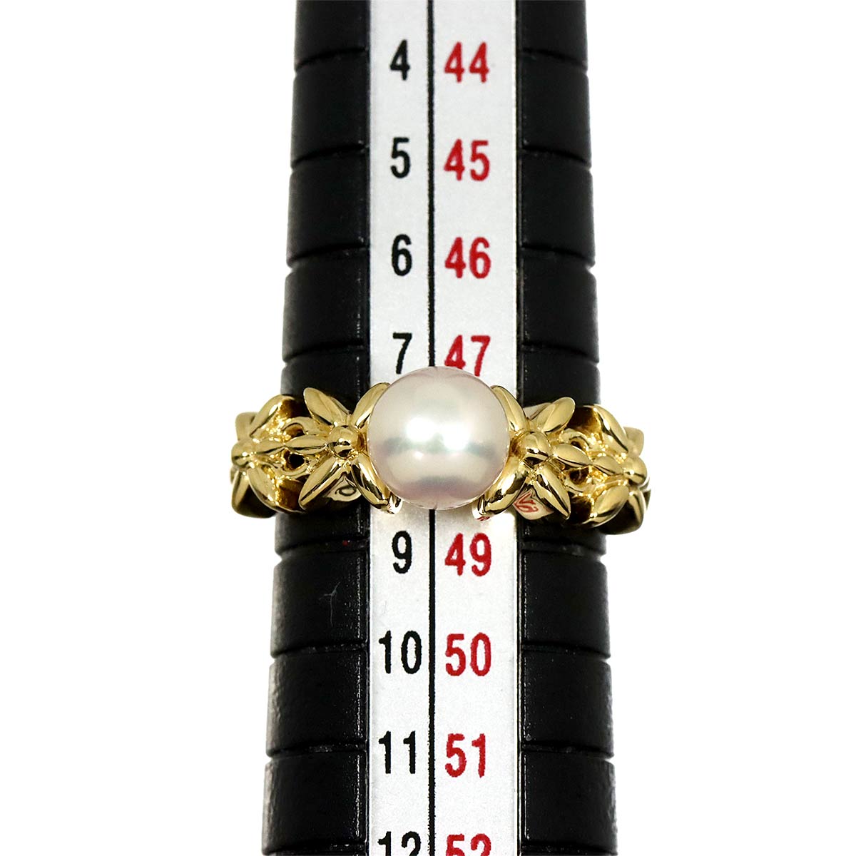 Akoya Pearl 6.4mm Ring 18K YG 750 size4.5(US)