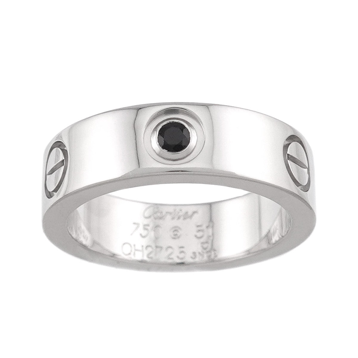 Love Ring BlackSapphire 1P 18K WG 750 size51 5.25-5.5(US)