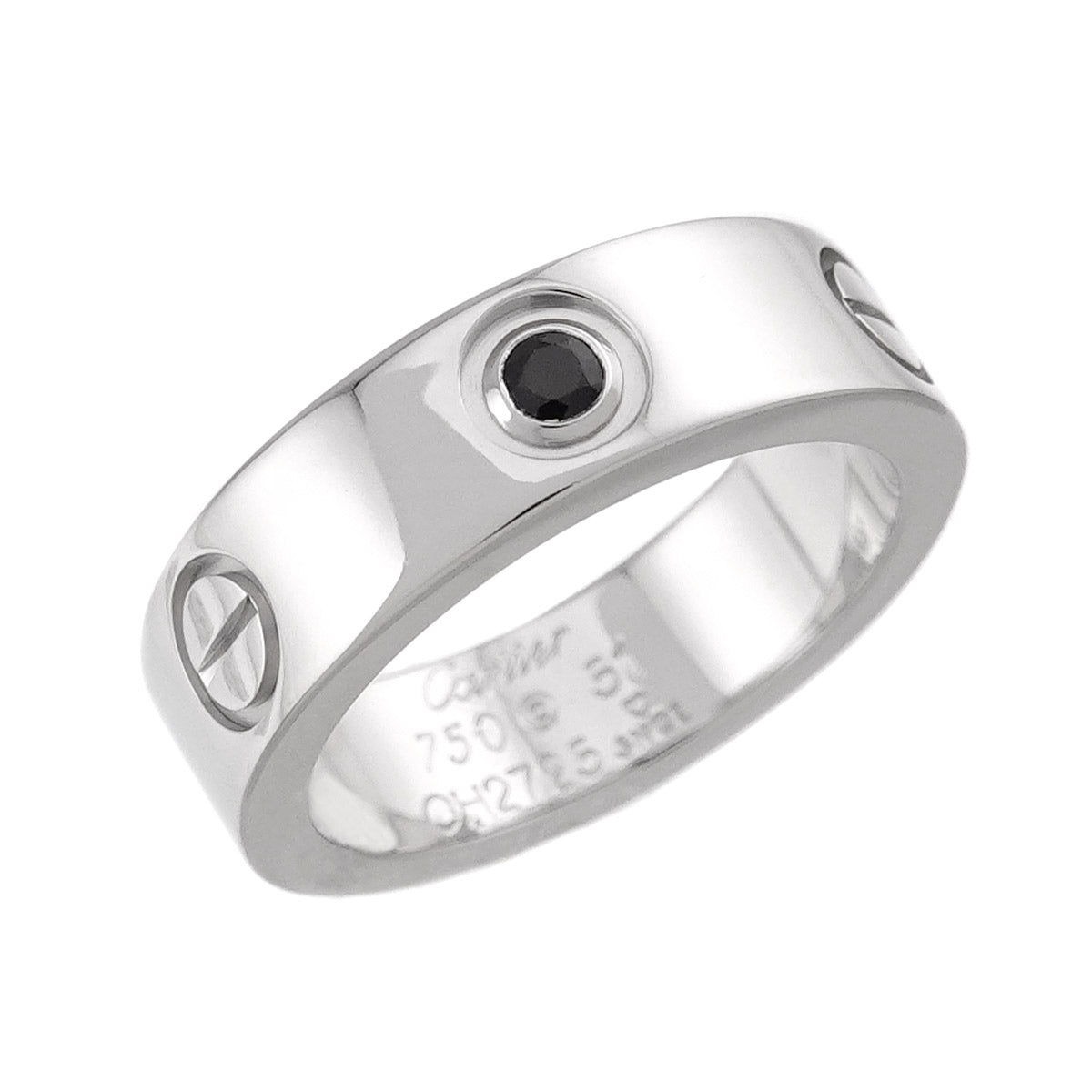 Love Ring BlackSapphire 1P 18K WG 750 size51 5.25-5.5(US)