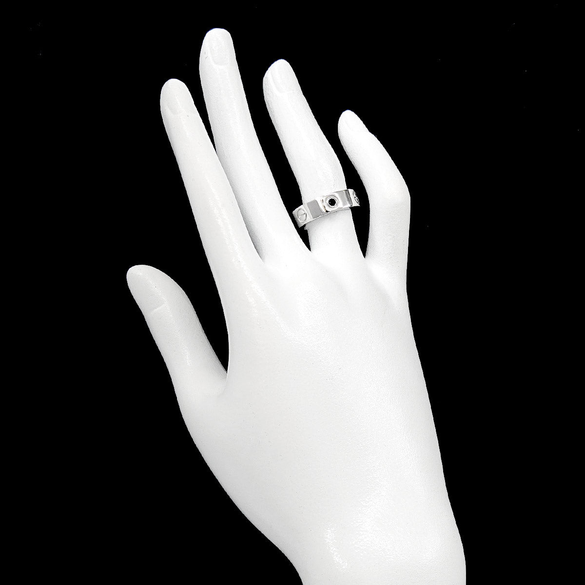 Love Ring BlackSapphire 1P 18K WG 750 size51 5.25-5.5(US)