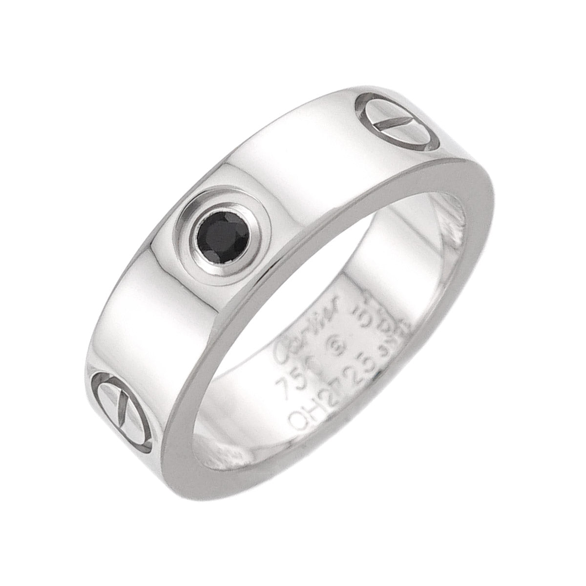Love Ring BlackSapphire 1P 18K WG 750 size51 5.25-5.5(US)