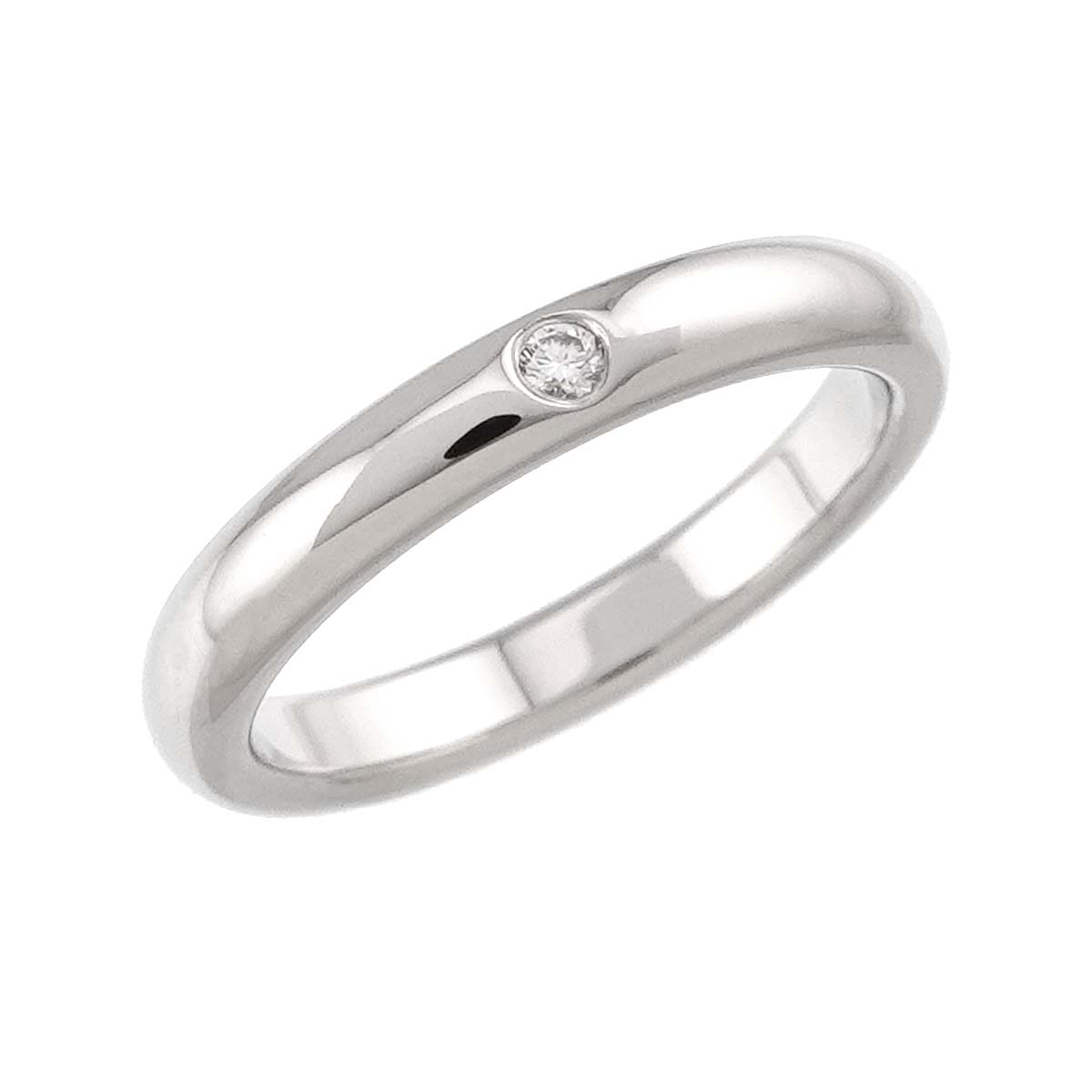 Stacking Band Ring Diamond 1P Platinum Size4-4.5(US)
